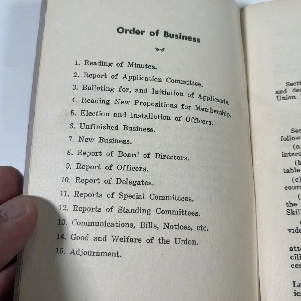 1955 Los Angeles Typographical Union No. 174 Rulebook ITU Labor Union By-Laws